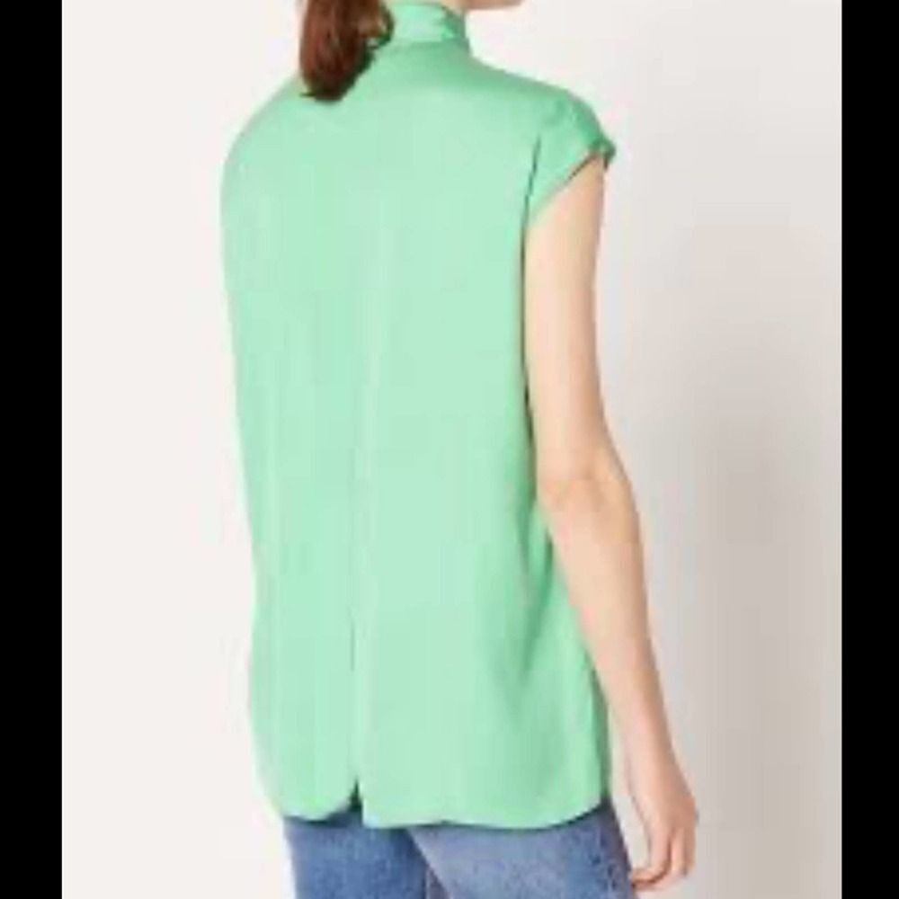 Sandro Paris Floaty Apple Green Sleeveless Top 1 - Picture 2 of 8